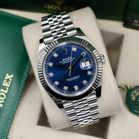 Rolex Datejust 41 Diamond Dot Dial Jubilee 126334 - Full Set (2023)