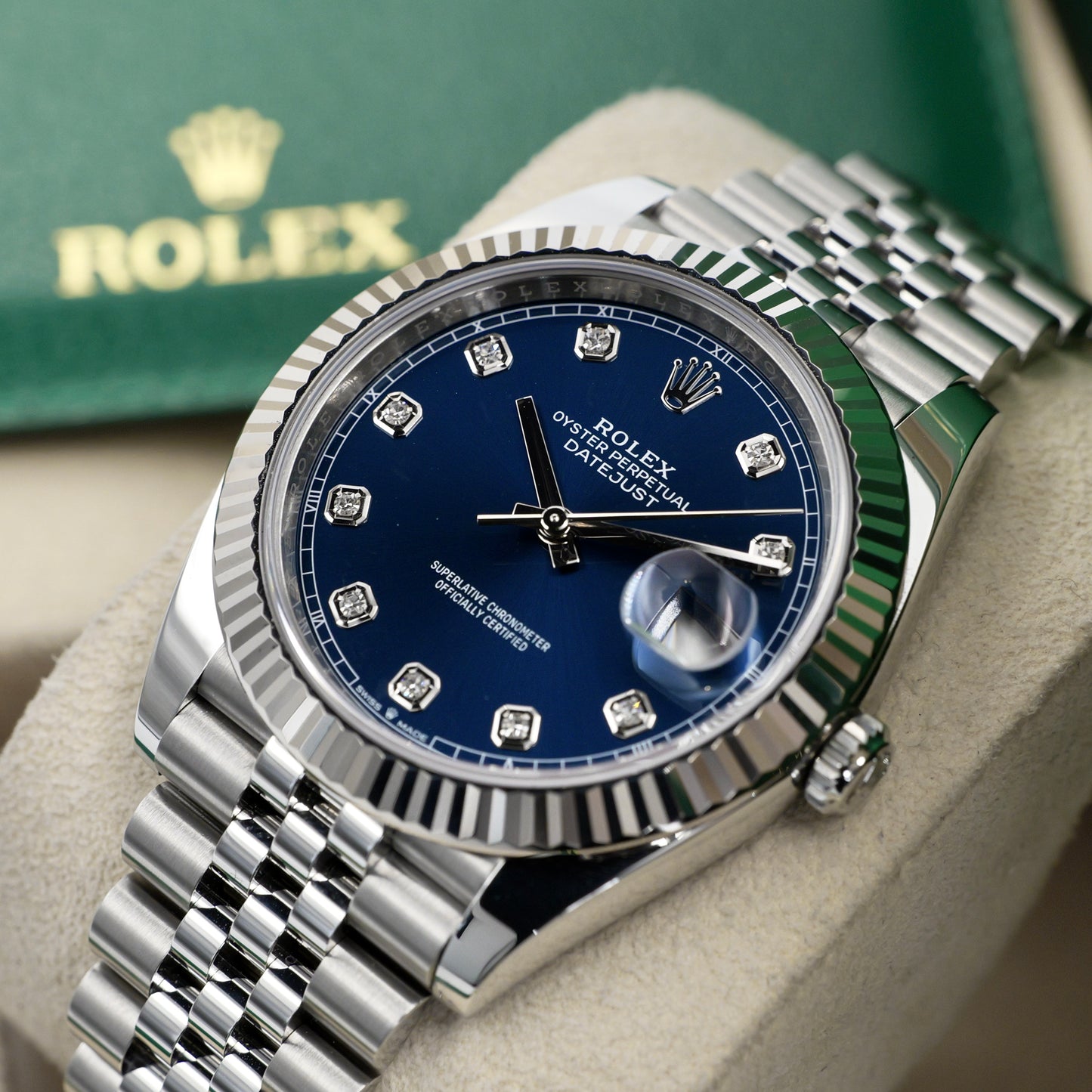 Rolex Datejust 41 Diamond Dot Dial Jubilee 126334 - Full Set (2023)