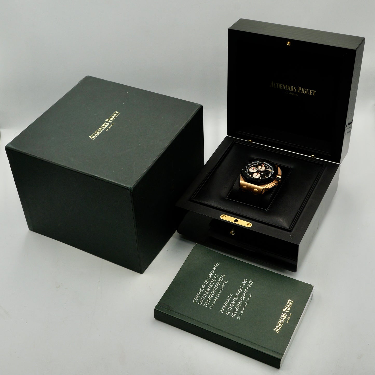Audemars Piguet Royal Oak Offshore Chronograph Rose Gold Black Dial 26400RO - Full Set (2015)