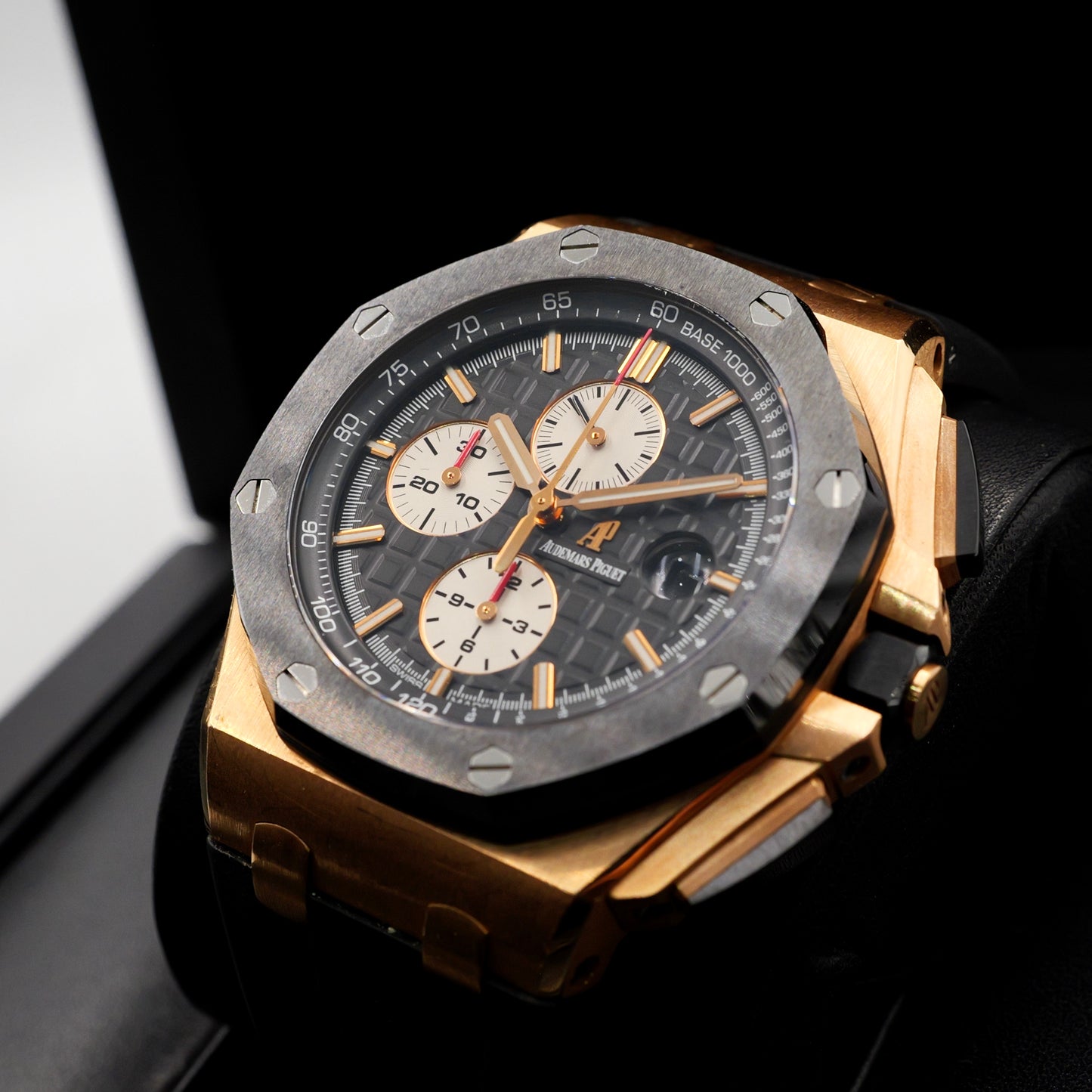 Audemars Piguet Royal Oak Offshore Chronograph Rose Gold Black Dial 26400RO - Full Set (2015)