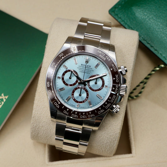 Rolex Daytona Platinum Baguette Daytona Fully Stickered Full Set 2024