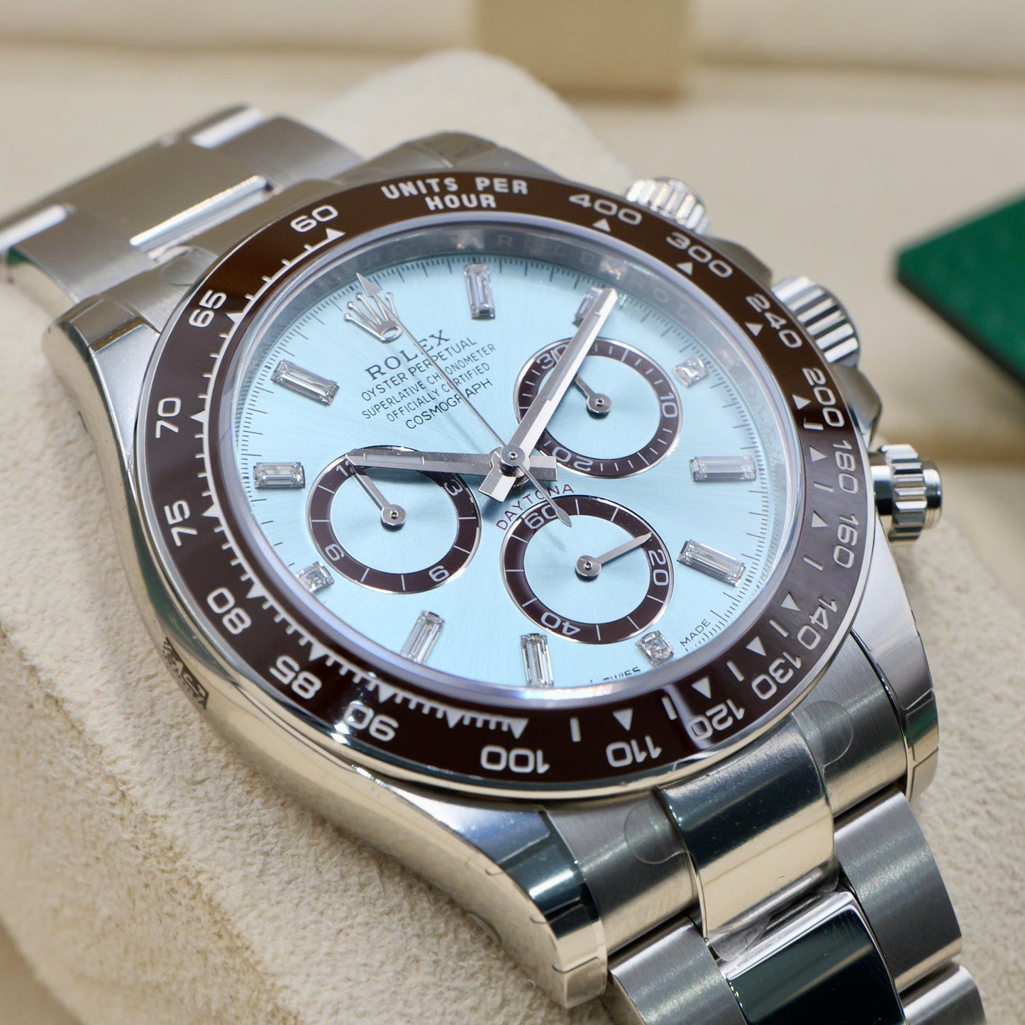 Rolex Daytona Platinum Baguette Daytona Fully Stickered Full Set 2024