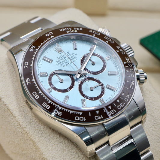 Rolex Daytona Platinum Baguette Daytona Fully Stickered Full Set 2024