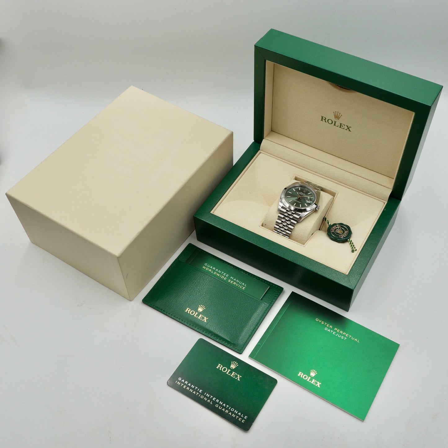 Rolex Datejust 41 Mint Green 126300 - Full Set (2022)