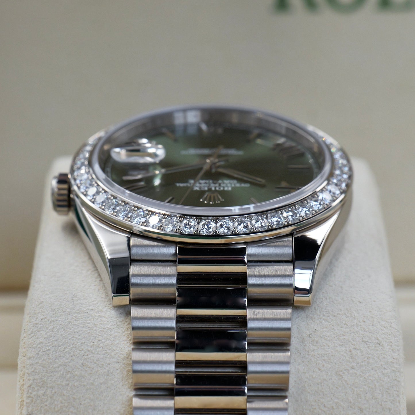 Rolex Day-Date 40 Olive Green RBR 228349RBR Full Set 2022