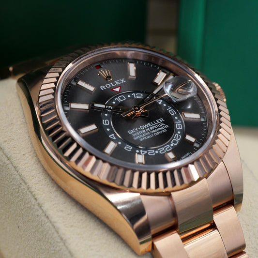 Rolex Sky-Dweller Rose Gold Rhodium Dial 326935 Full Set 2022