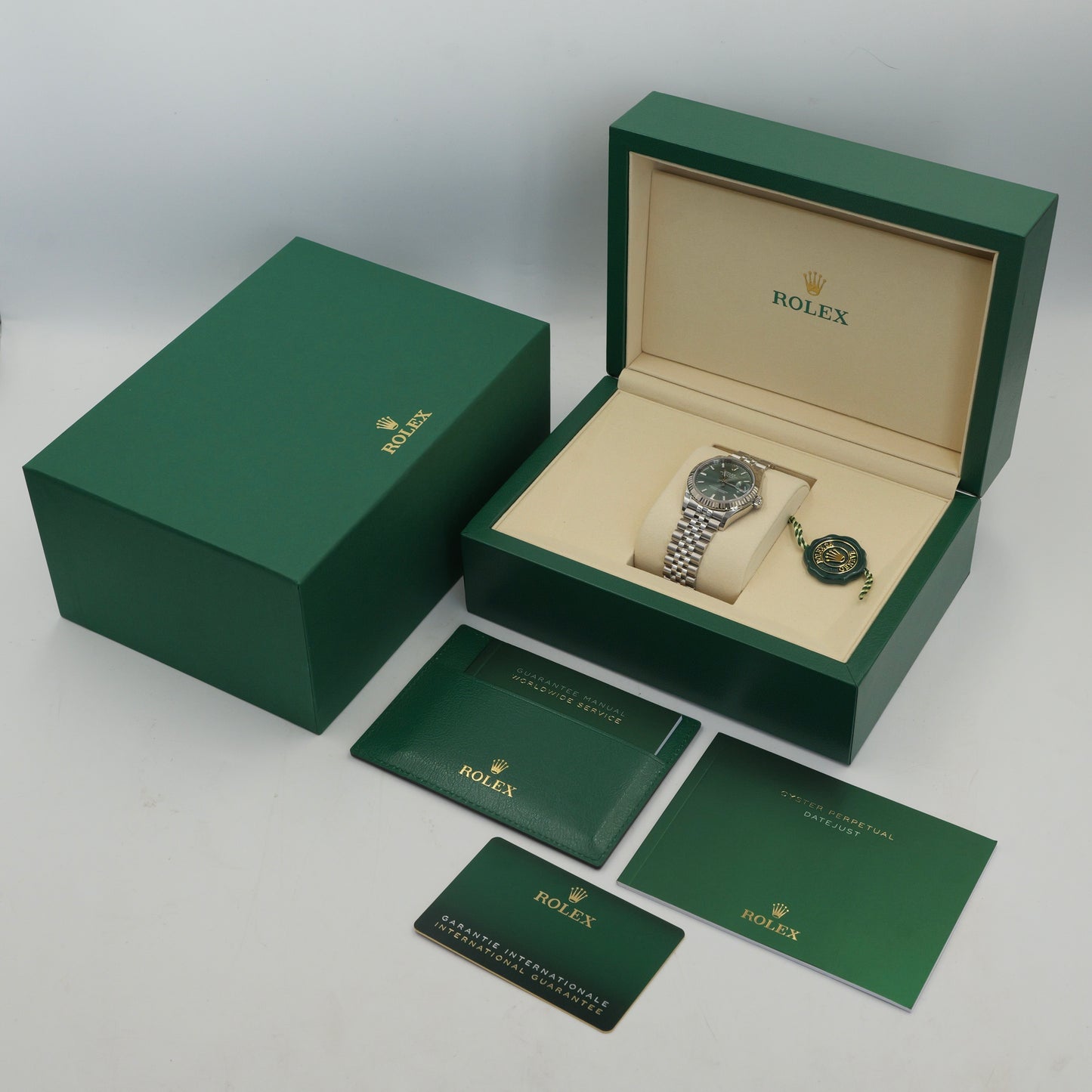 Rolex Datejust 31 Mint Green Fluted Jubilee 278274 - Full Set (2025)