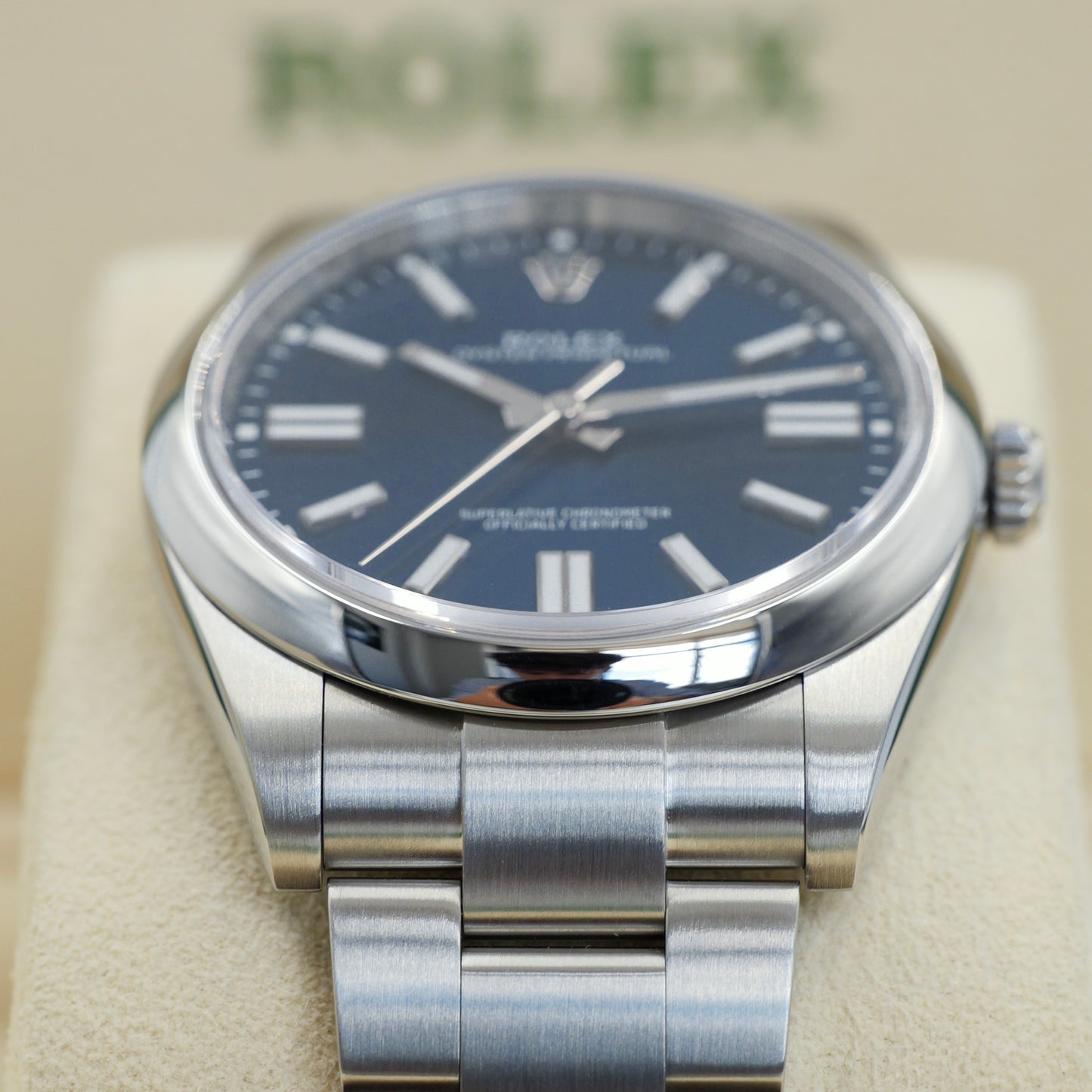 Rolex Oyster Perpetual 41 Blue Sunburst Dial 124300 - Full Set (2024)