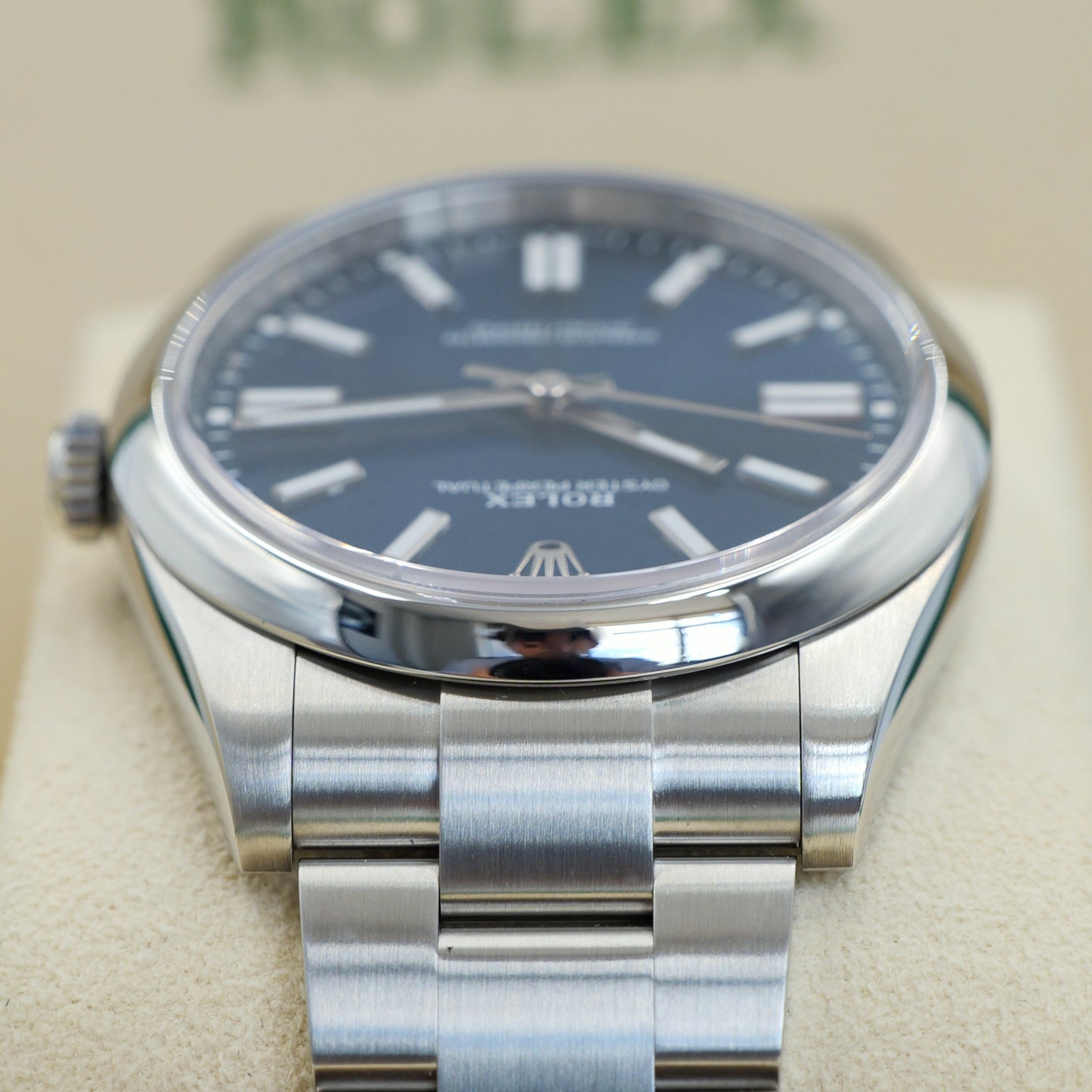 Rolex Oyster Perpetual 41 Blue Sunburst Dial 124300 - Full Set (2024)