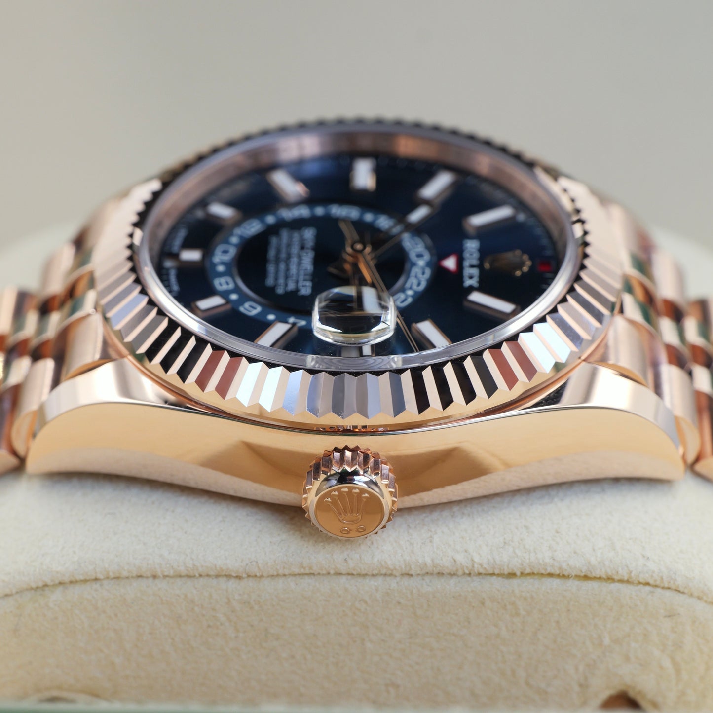 Rolex Sky-Dweller Rose Gold Blue Dial Jubilee Bracelet 336935 - Full Set (2025)