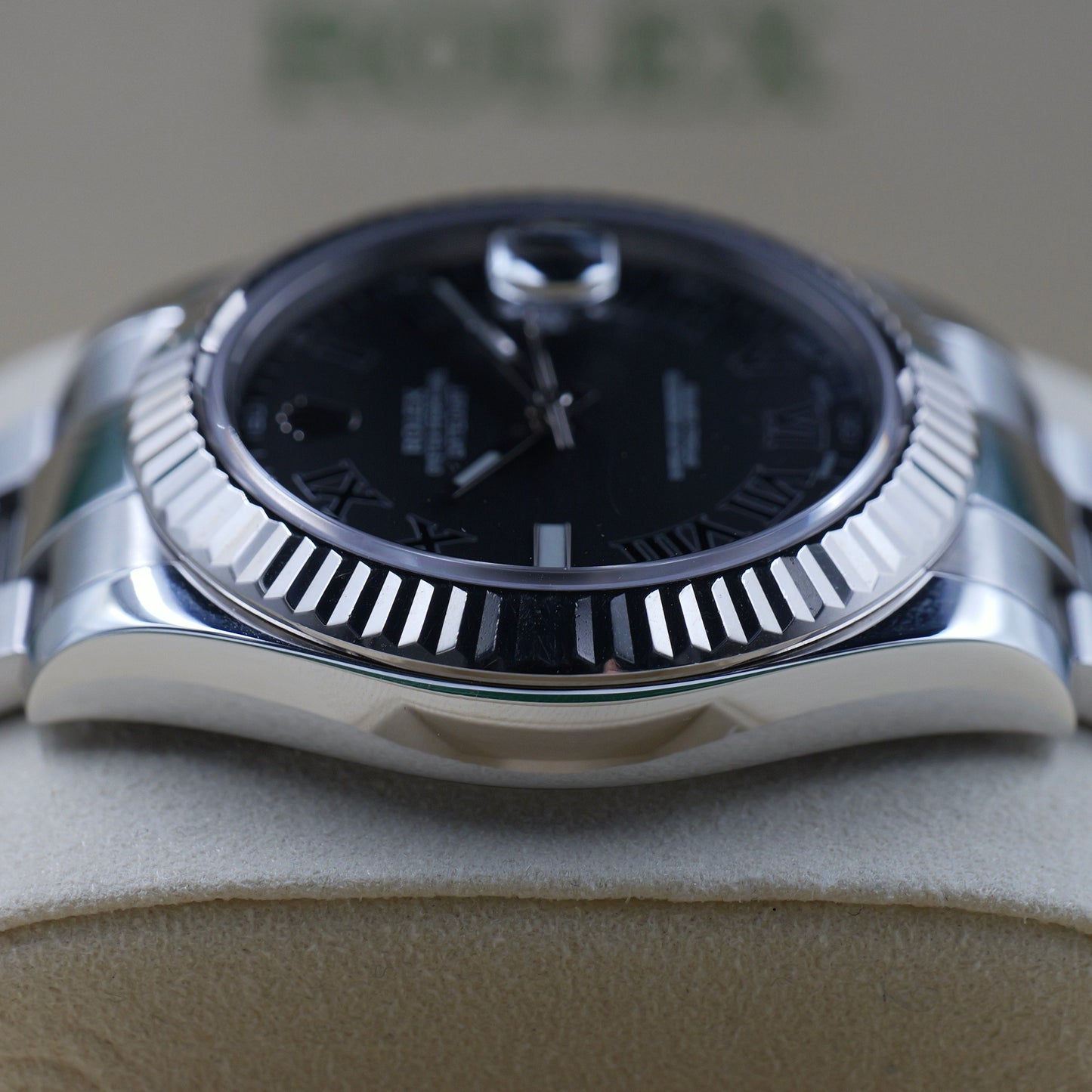 Rolex Datejust II Black Roman Numeral Dial 116334 - Full Set (2018)
