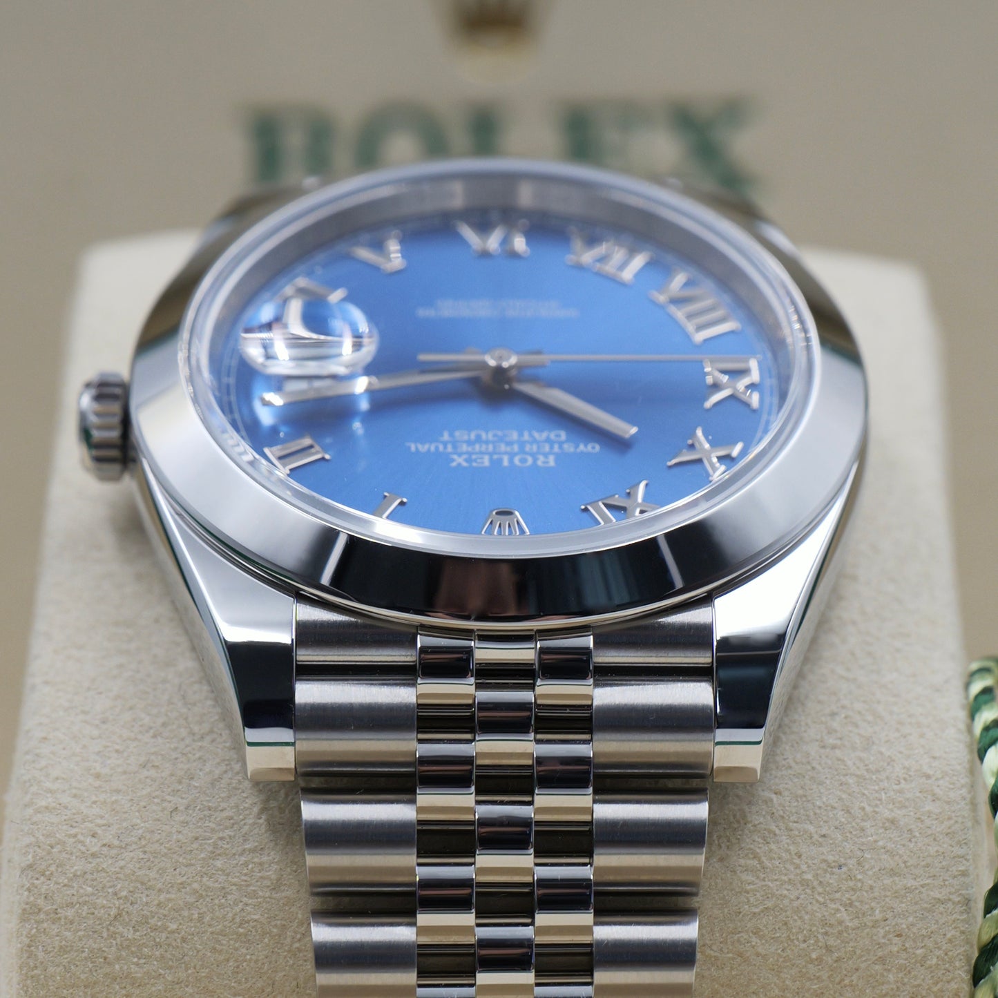 Rolex Datejust 41 Azzurro Blue Smooth Jubilee 126300 Full Set 2025