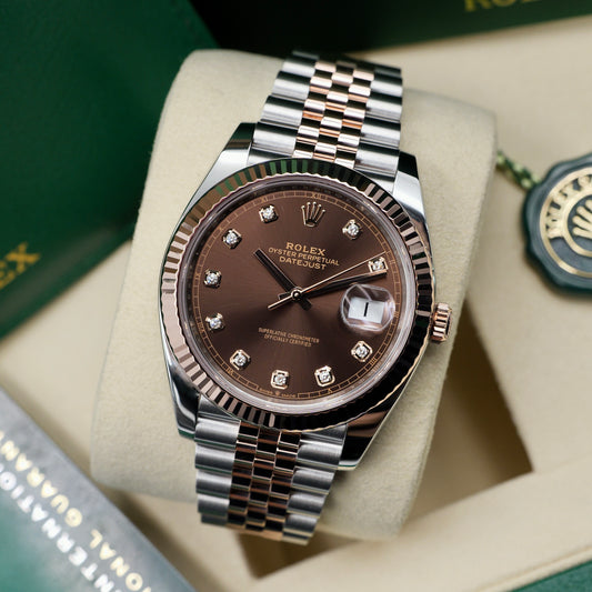 Rolex Datejust 41 Chocolate Diamond 126331 - Full Set (2025)