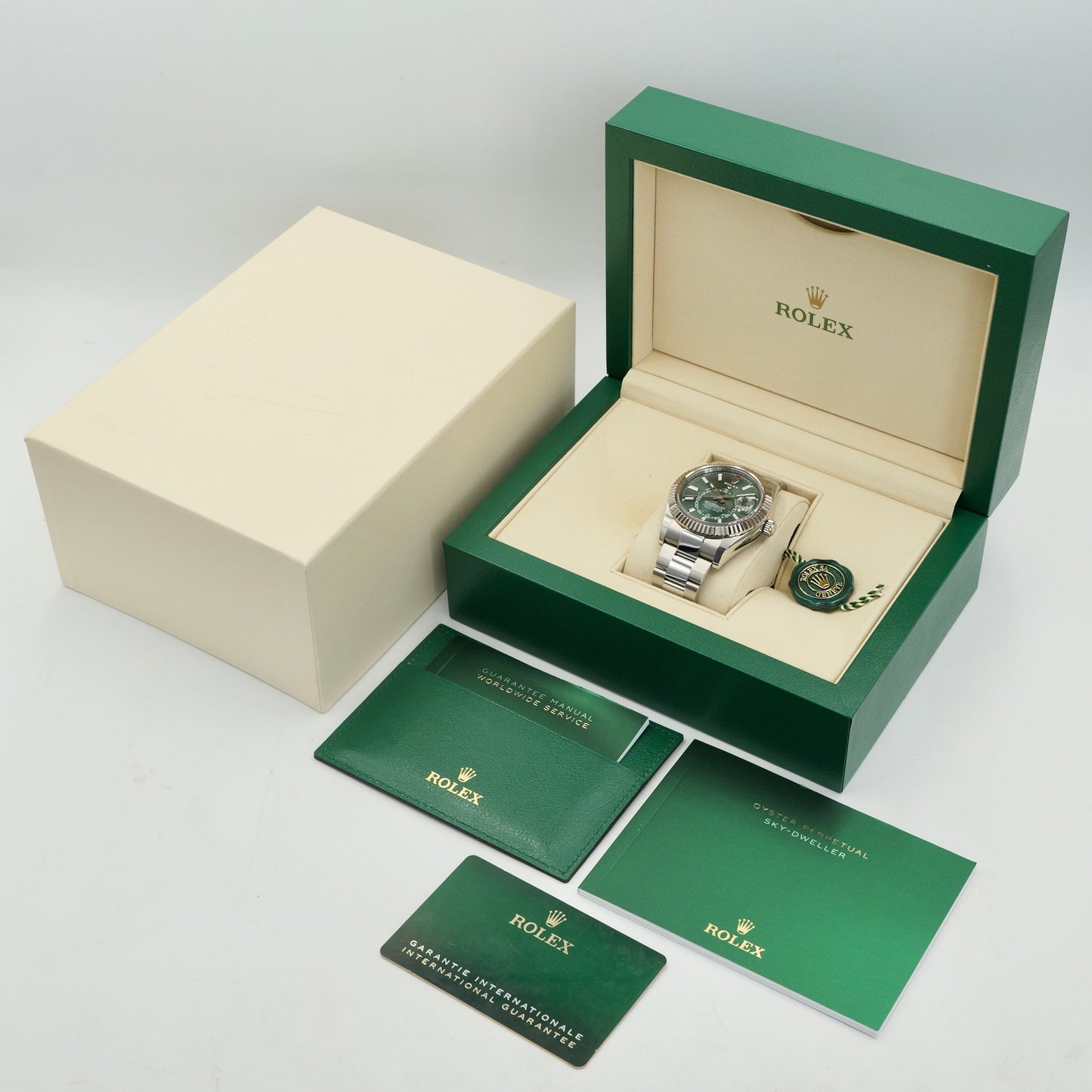 Rolex Sky-Dweller Green Dial Oyster 336934 - Full Set (2023)