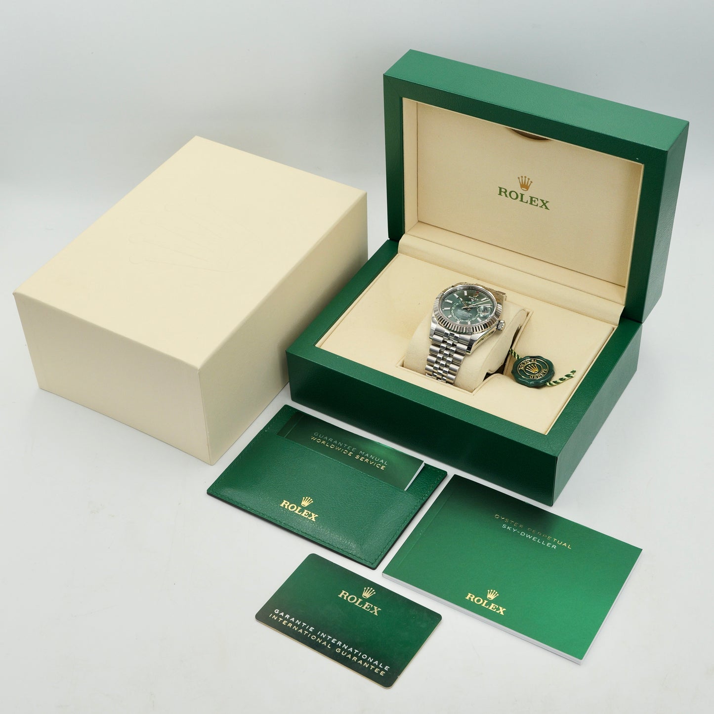 Rolex Sky-Dweller Green Dial Oyster 336934 - Full Set (2023)