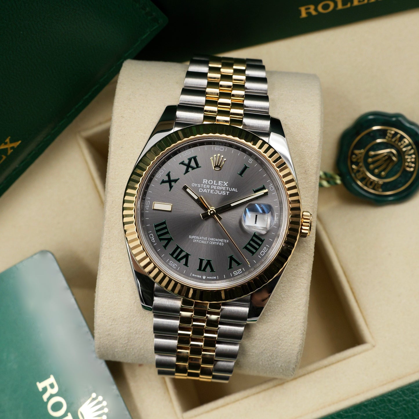 Rolex Datejust 41 Wimbledon 126333 - Full Set (2024)