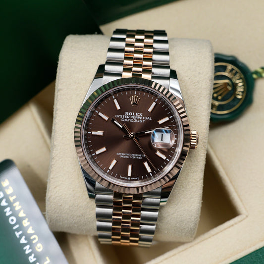 Rolex Datejust 36 Chocolate Dial Jubilee 126231 - Full Set (2024)