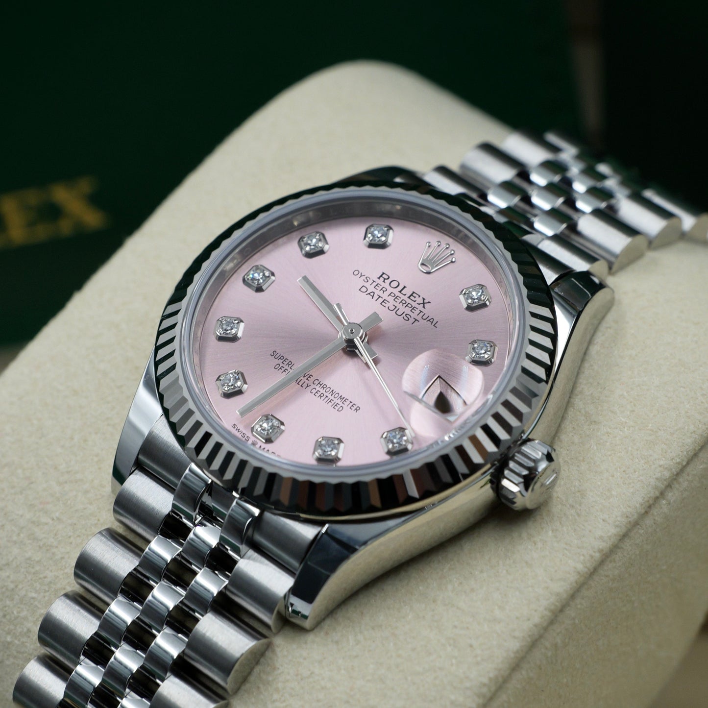 Rolex Datejust 31 Pink Diamond Dot Dial 278274 - Full Set (2025)
