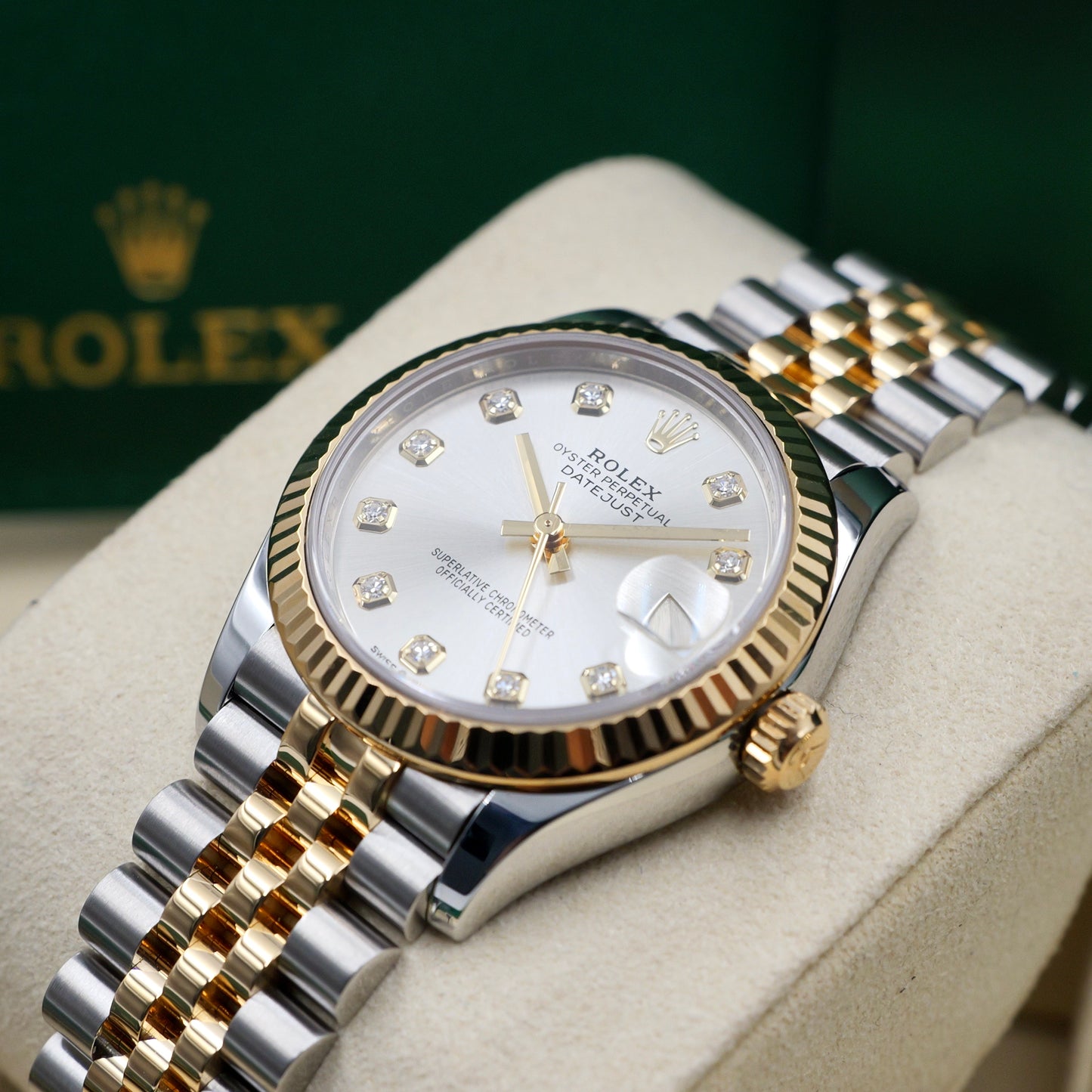 Rolex Datejust 31 Silver Diamond Dial 278273 - Full Set (2021)