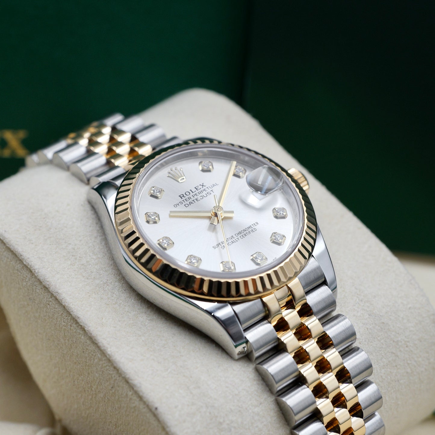 Rolex Datejust 31 Silver Diamond Dial 278273 - Full Set (2021)