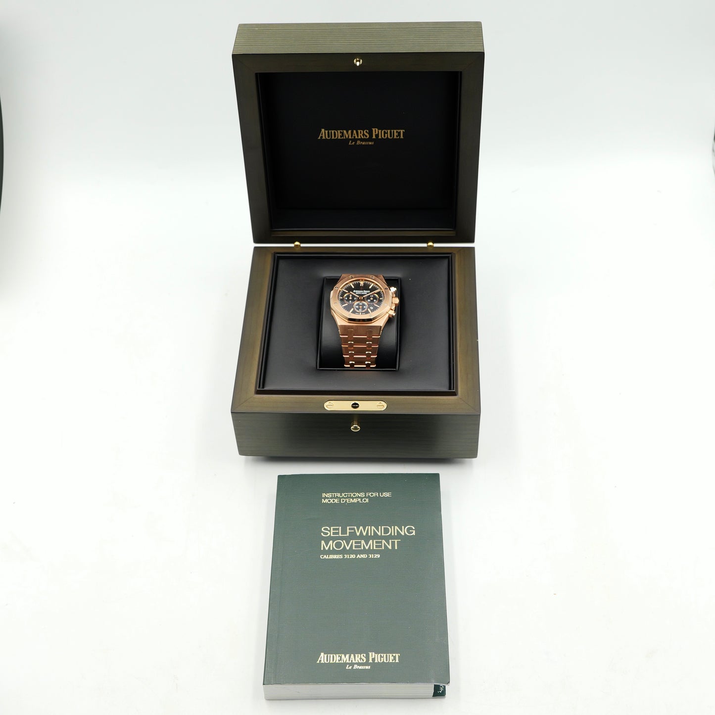 Audemars Piguet Royal Oak Chronograph  Rose Gold Black Dial 26320OR Full Set (2016)