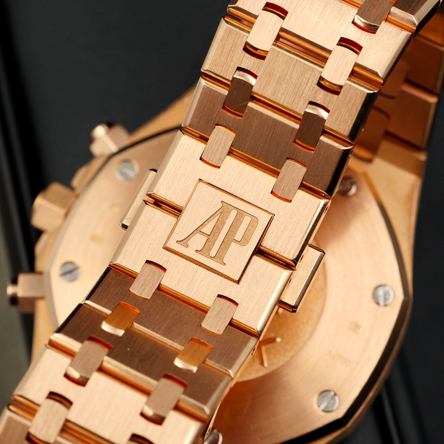 Audemars Piguet Royal Oak Chronograph  Rose Gold Black Dial 26320OR Full Set (2016)