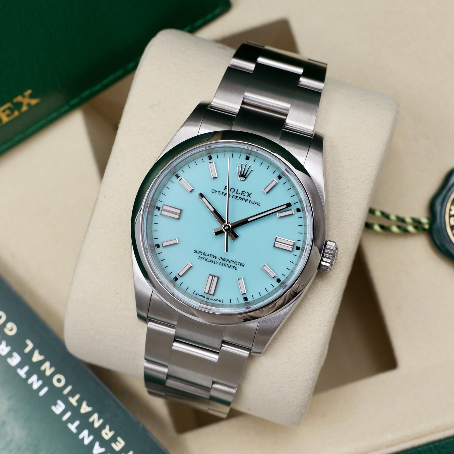 Rolex Oyster Perpetual 36 Tiffany Blue 126000 Full Set 2025