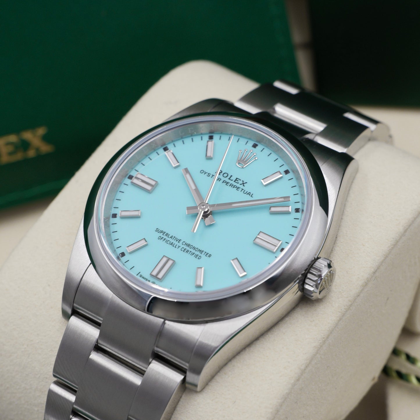 Rolex Oyster Perpetual 36 Tiffany Blue 126000 Full Set 2025