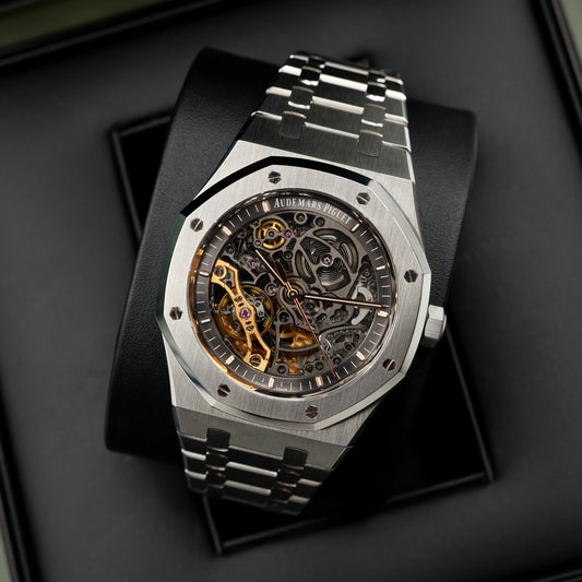 Audemars Piguet Royal Oak Double Balance Wheel Openworked 15407ST Skeleton - Full Set (2020)