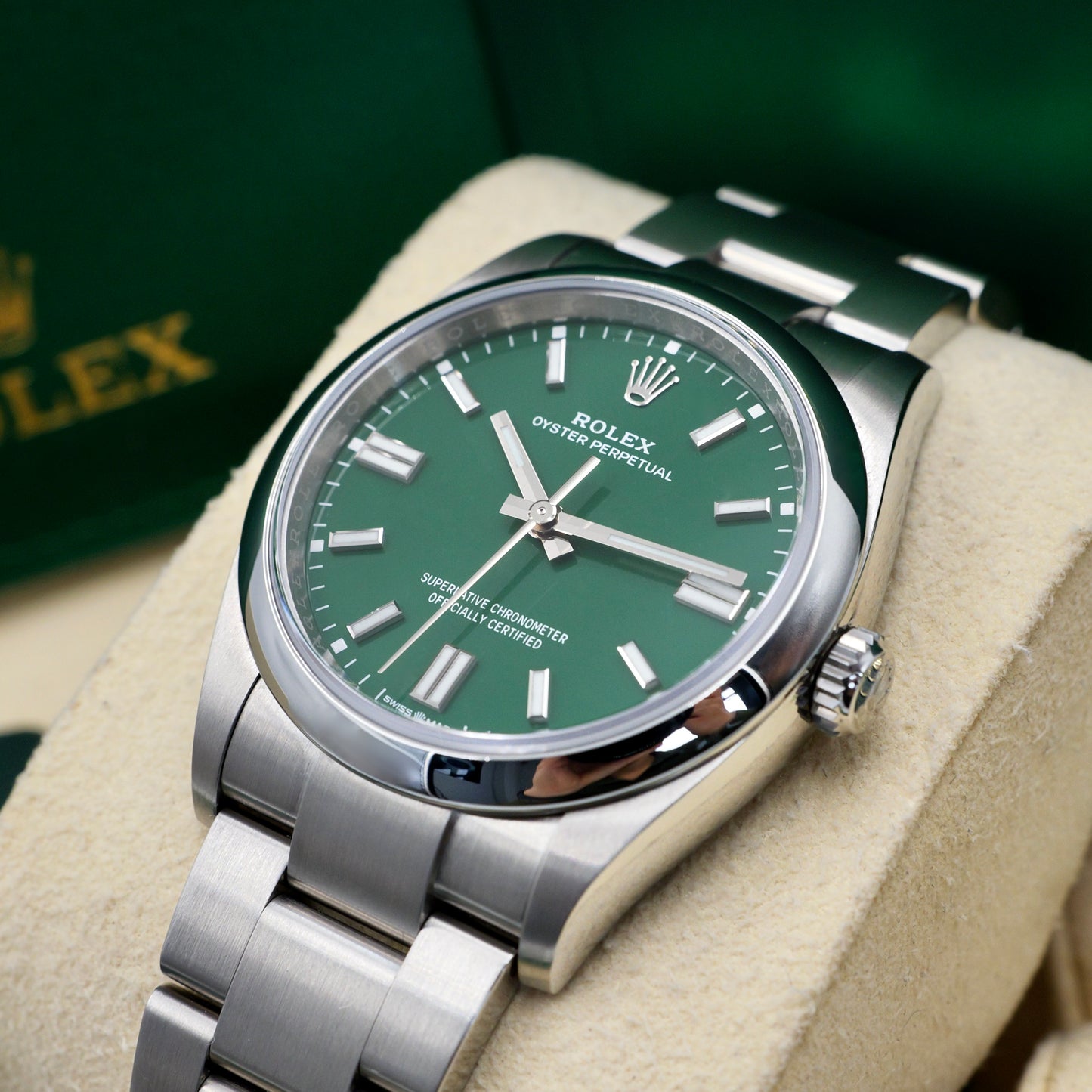 Rolex Oyster Perpetual 36 Green Dial 126000 - Full Set (2022)