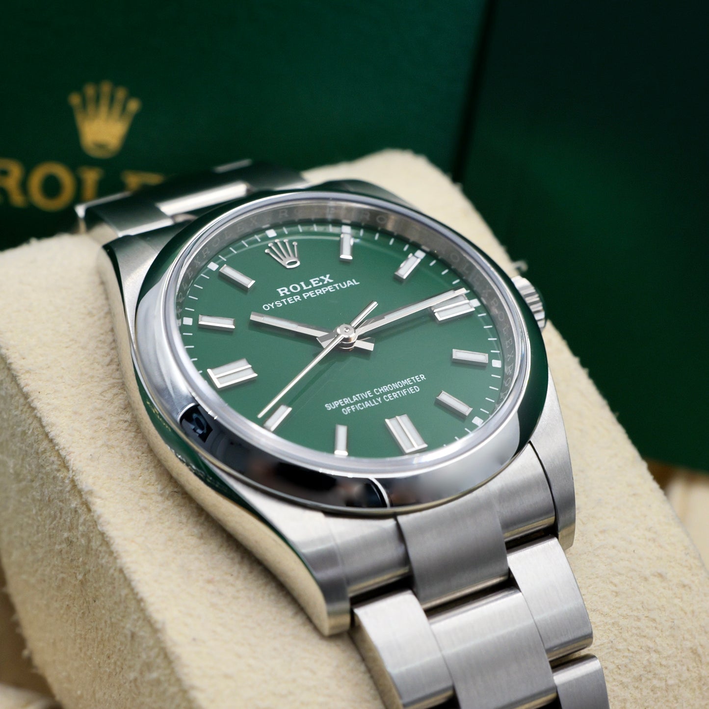 Rolex Oyster Perpetual 36 Green Dial 126000 - Full Set (2022)