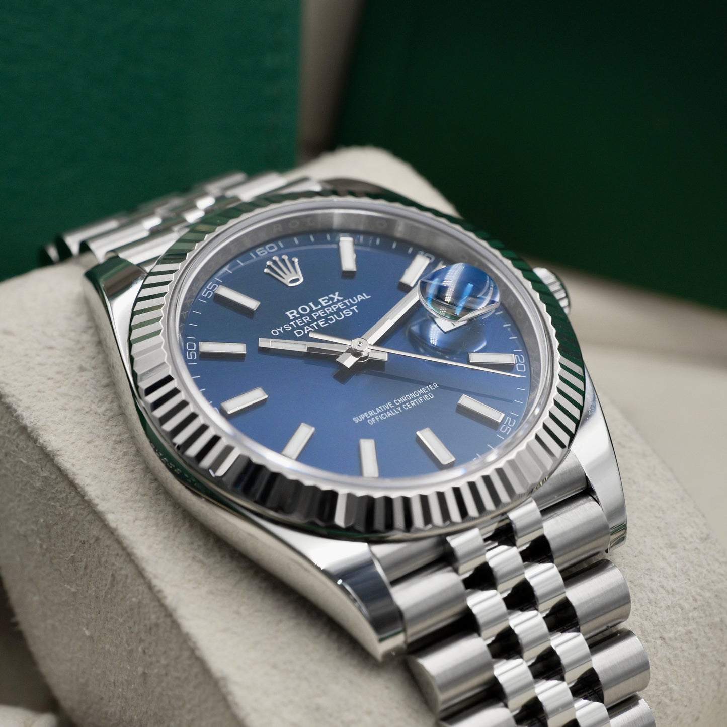 Rolex Datejust 41 Blue Baton Dial 126334 - Full Set (2020)