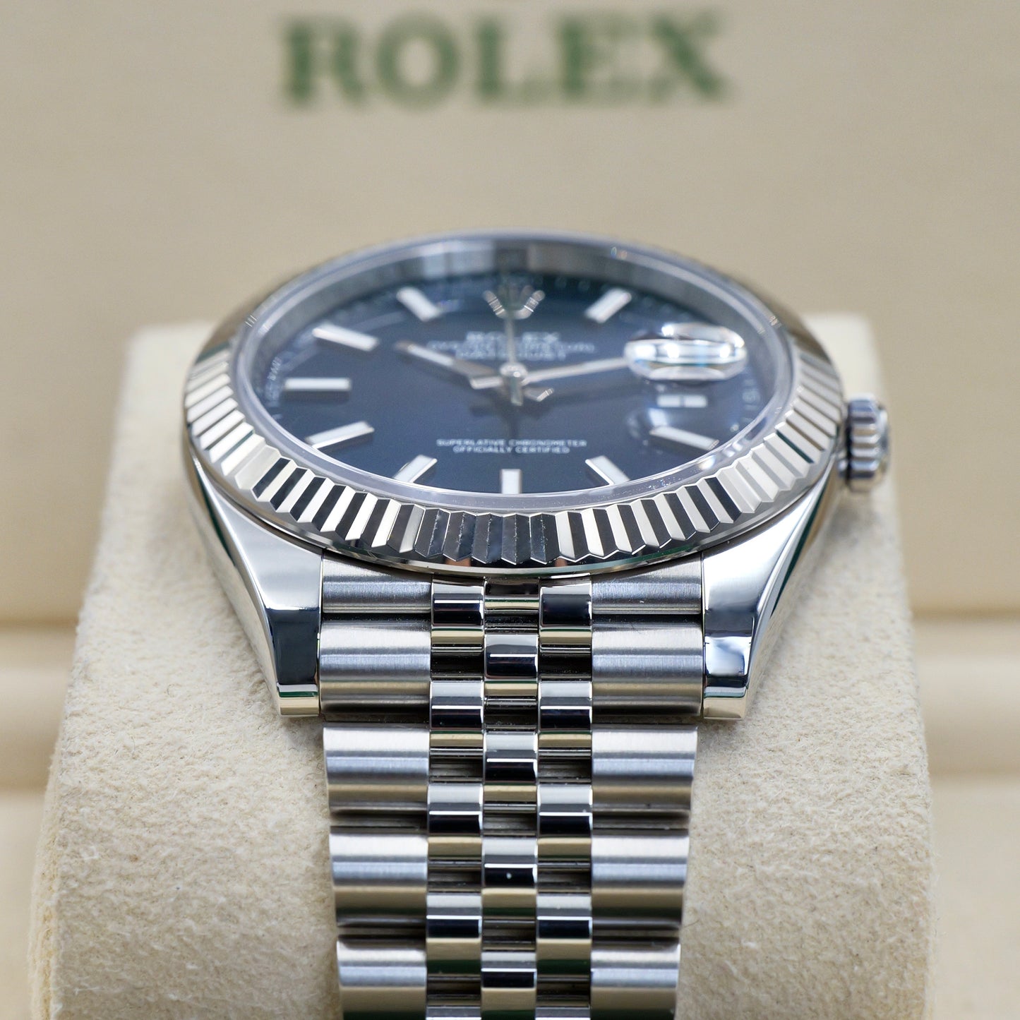 Rolex Datejust 41 Blue Baton Dial 126334 - Full Set (2020)