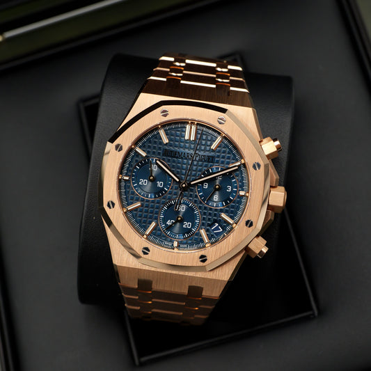 Audemars Piguet Royal Oak Chronograph Blue Dial 26240OR - Full Set (2023)