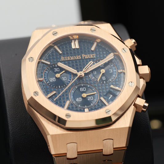Audemars Piguet Royal Oak Chronograph Blue Dial 26240OR - Full Set (2023)