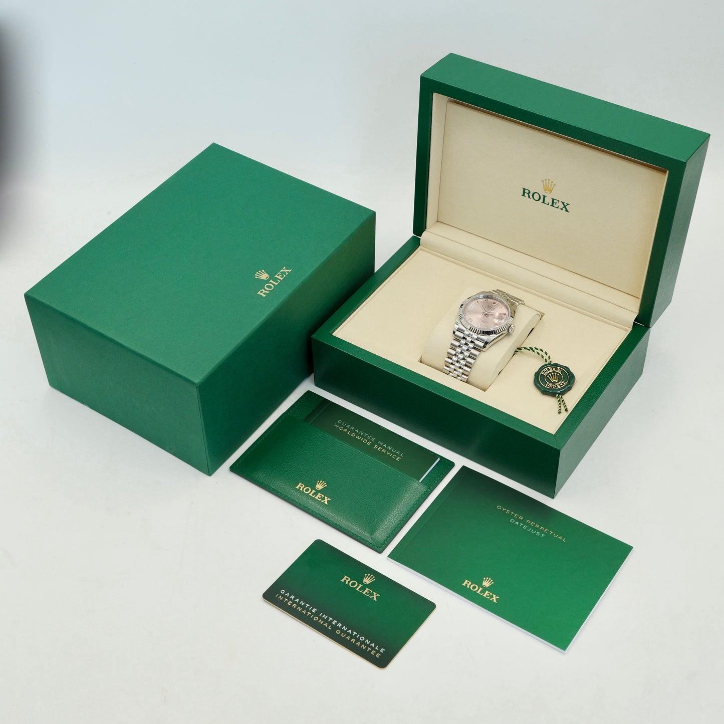 Rolex Datejust 36 Pink Dial with Diamond 6 & 9 Numerals 126234 - Full Set (2025)