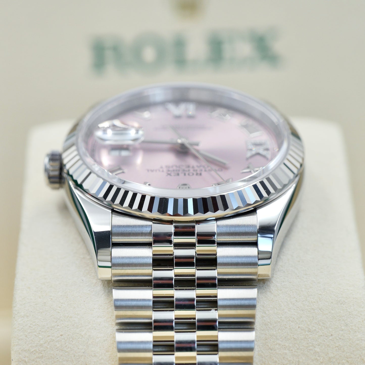 Rolex Datejust 36 Pink Dial with Diamond 6 & 9 Numerals 126234 - Full Set (2025)
