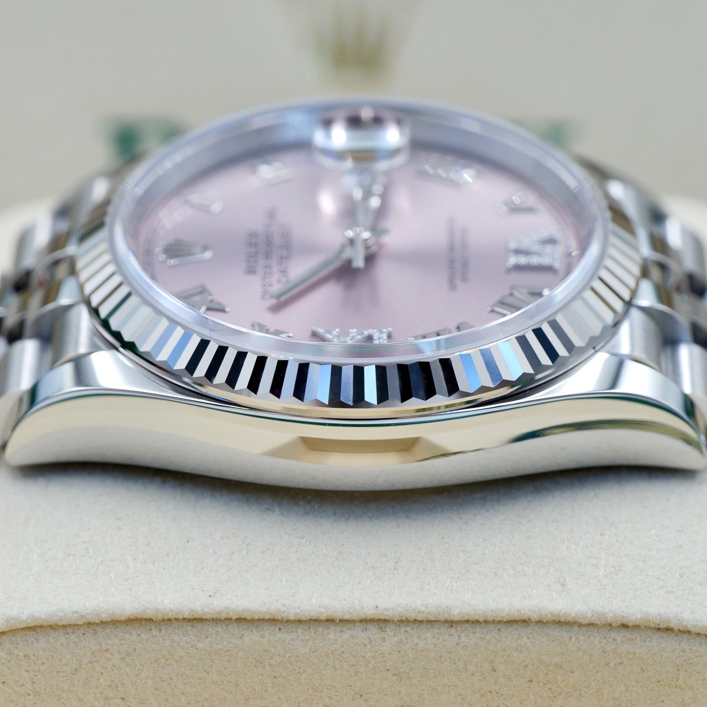 Rolex Datejust 36 Pink Dial with Diamond 6 & 9 Numerals 126234 - Full Set (2025)