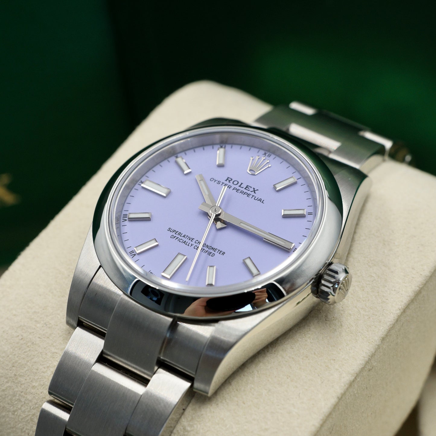 Rolex Oyster Perpetual 34 Lavender 124200 Full Set 2025
