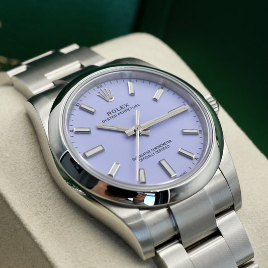Rolex Oyster Perpetual 34 Lavender 124200 Full Set 2025