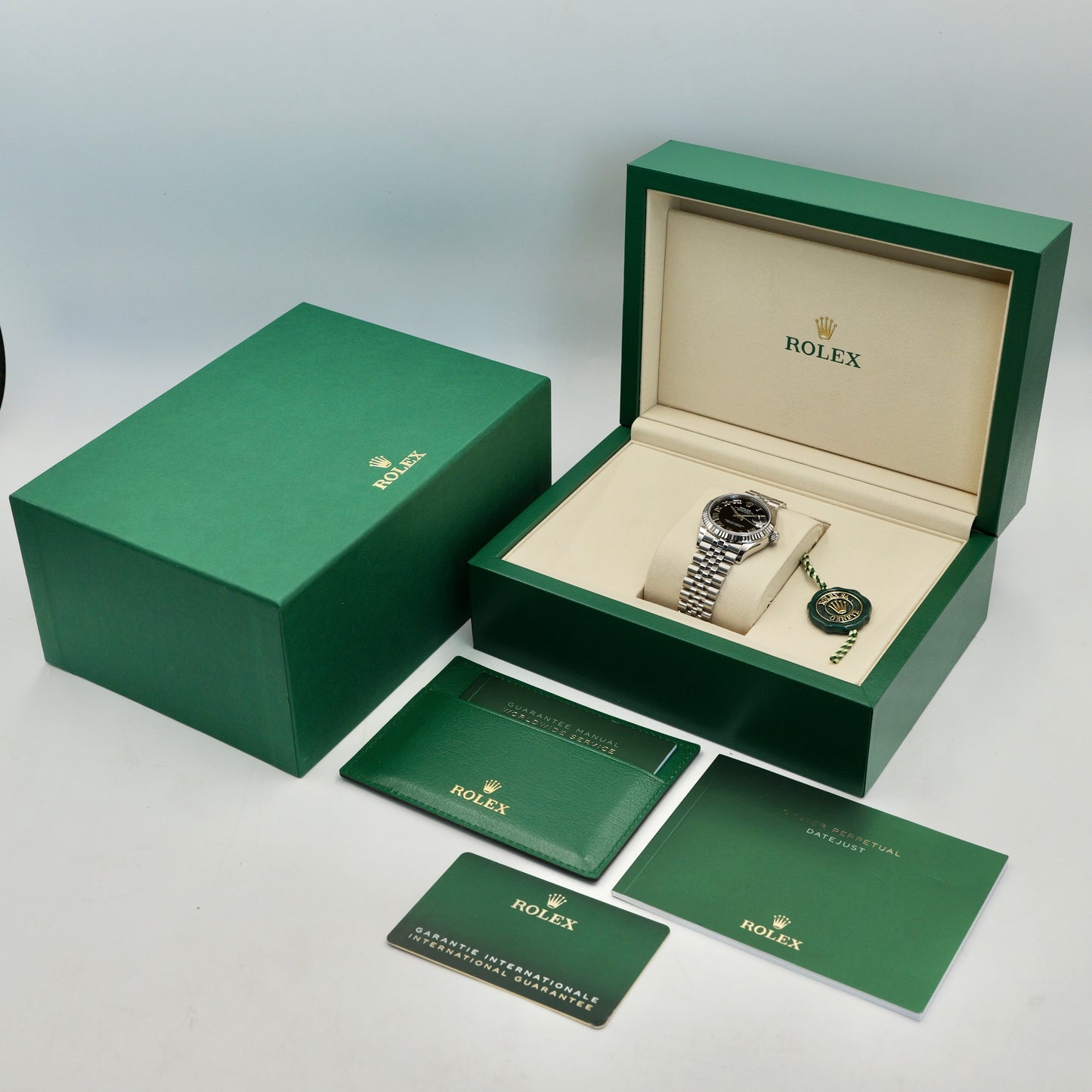 Rolex Datejust 31 Black Roman Numeral Dial - Full Set (278274)