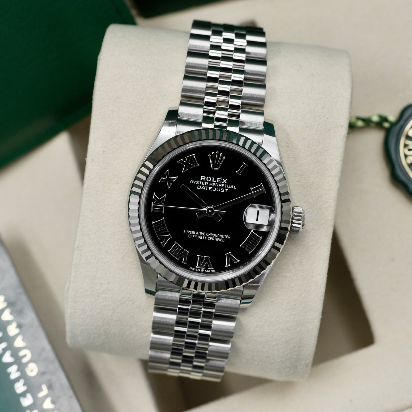 Rolex Datejust 31 Black Roman Numeral Dial - Full Set (278274)