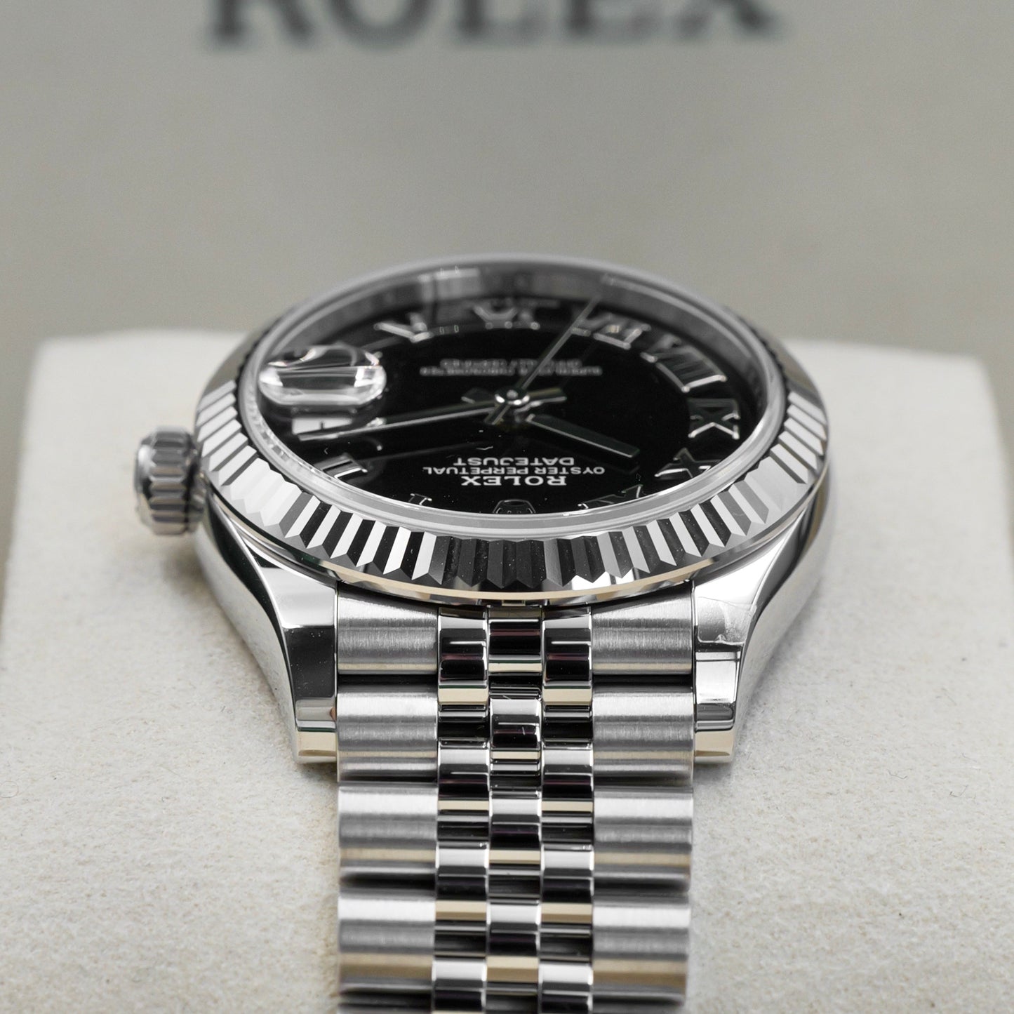 Rolex Datejust 31 Black Roman Numeral Dial - Full Set (278274)