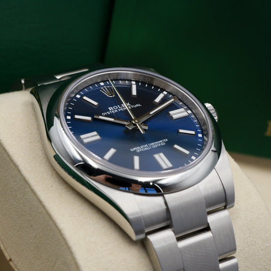 Rolex Oyster Perpetual 41 Sunburst Blue 134300 - Full Set (2025)