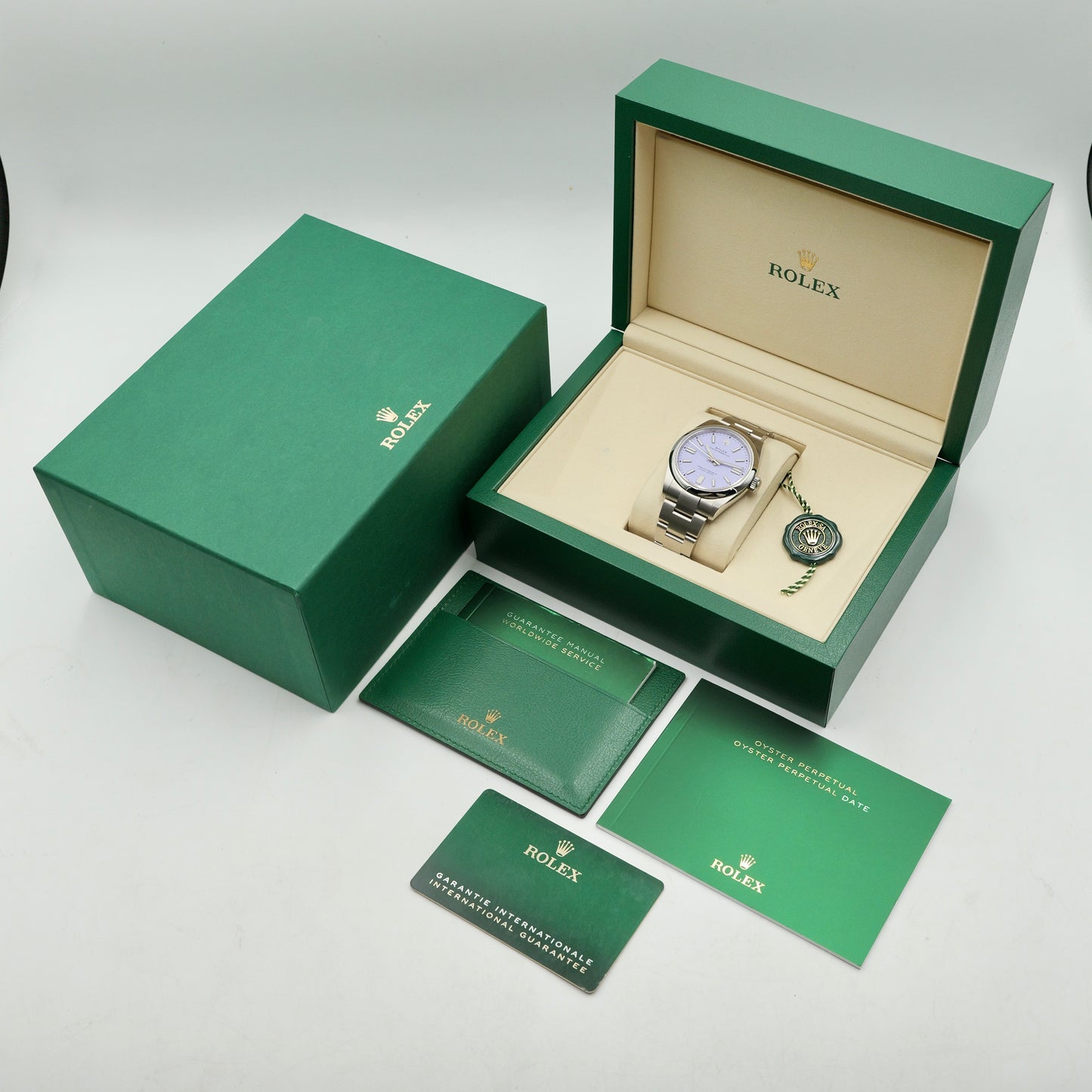 Rolex Oyster Perpetual 41 Lavendar 134300 Full Set 2025