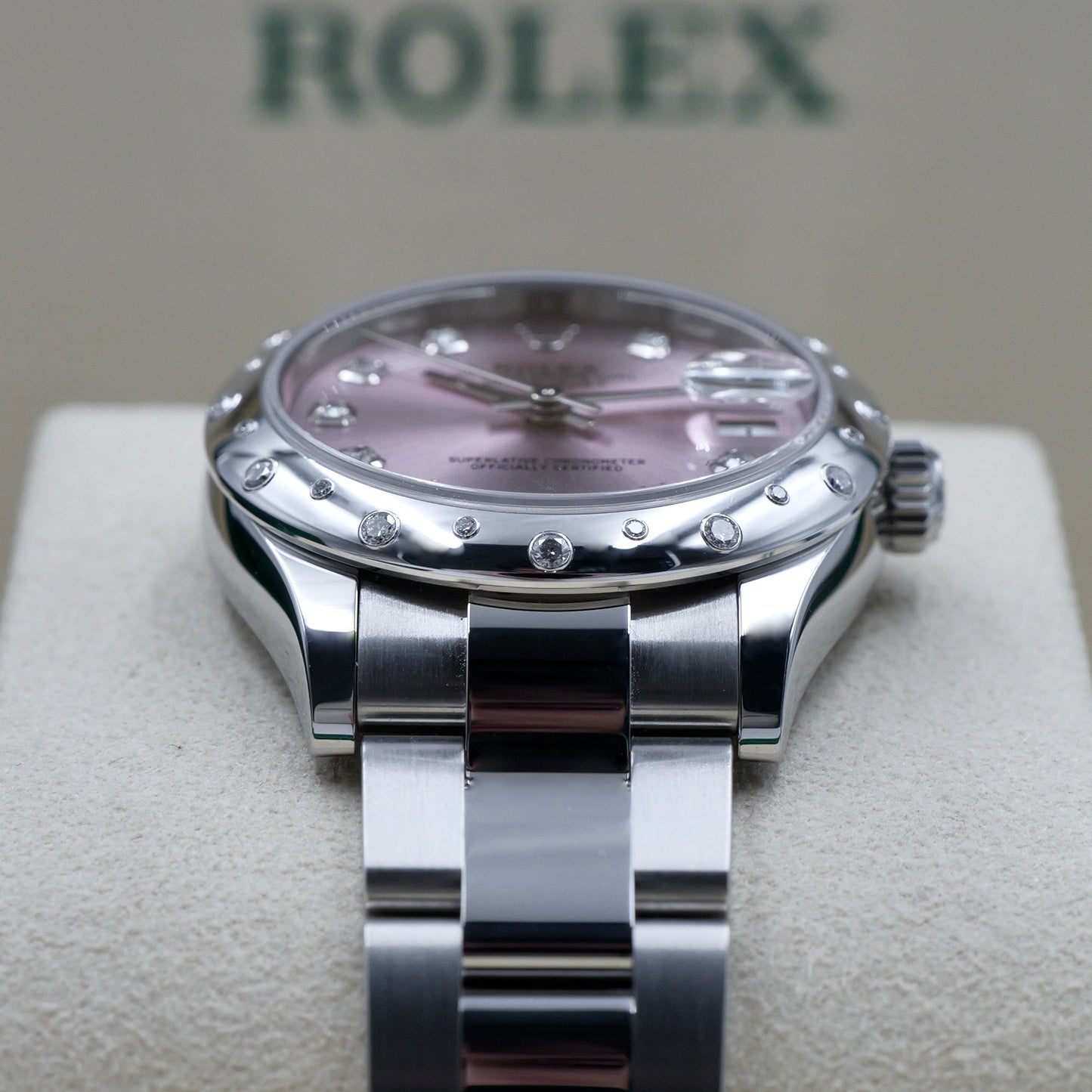 Rolex Datejust 31 Pink Dial Domed Diamond Set Bezel 278344RBR - Full Set (2025)
