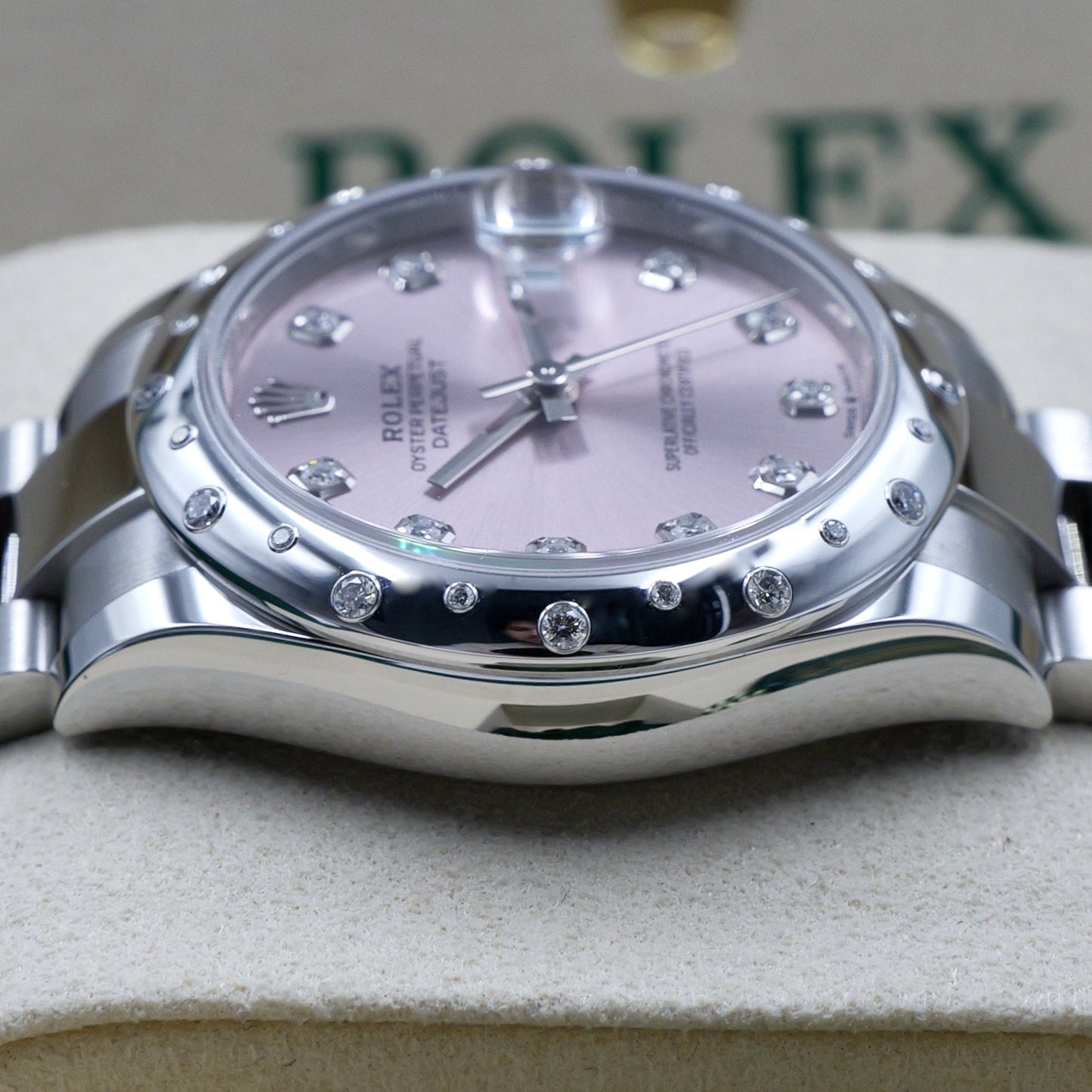Rolex Datejust 31 Pink Dial Domed Diamond Set Bezel 278344RBR - Full Set (2025)