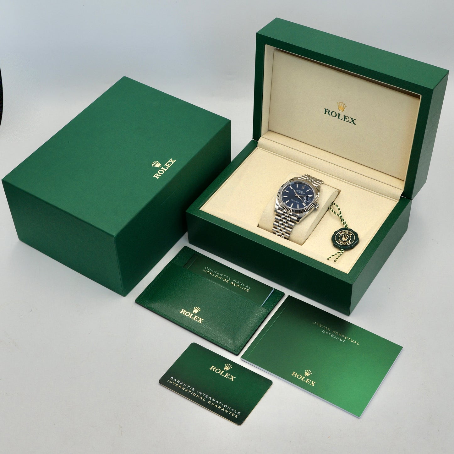 Rolex Datejust 41 Blue Baton Dial 126334 Full Set 2025