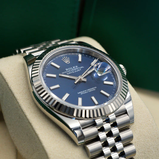 Rolex Datejust 41 Blue Baton Dial 126334 Full Set 2025