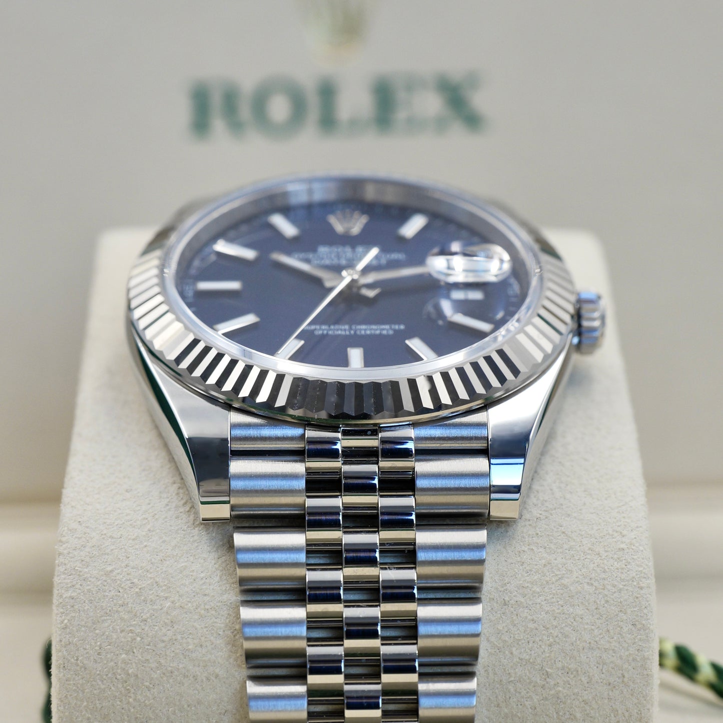 Rolex Datejust 41 Blue Baton Dial 126334 Full Set 2025
